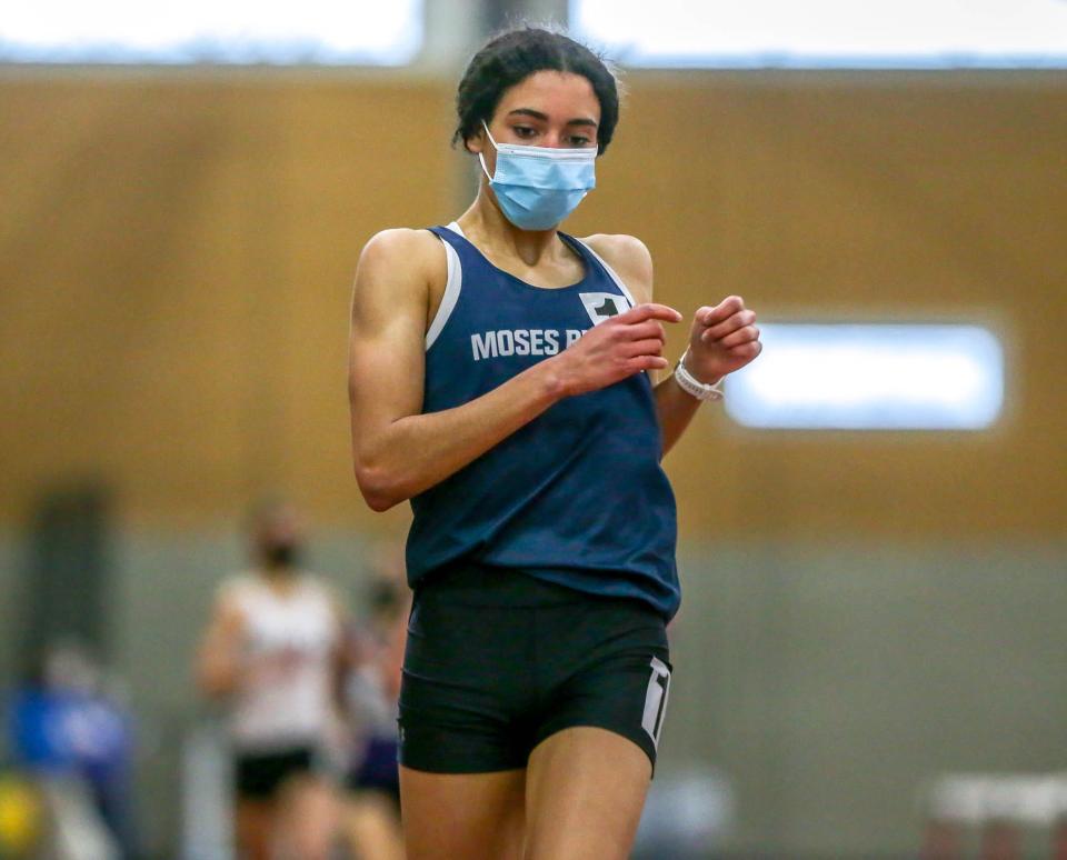 Moses Brown's Sophia Gorriaran wins the 1,500-meter run in last season's state meet. “I'm just looking to get stronger and faster,” she says.