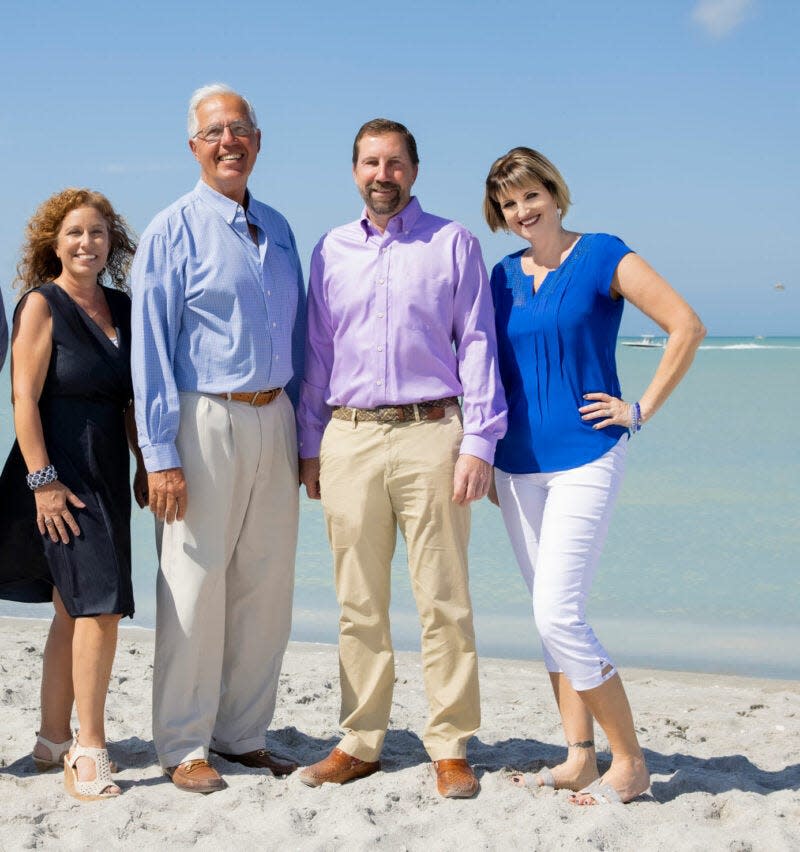 The executive management team of Sanibel Captiva Beach Resorts LLC is led by Tony Lapi (center, left), Chairman of the Board.
