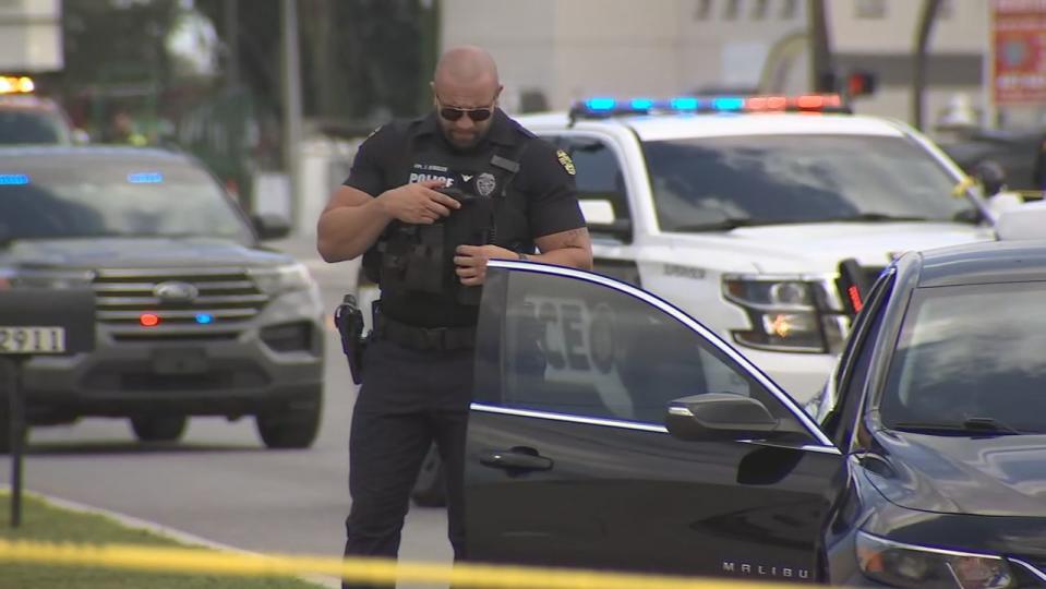 Three people were shot at an Orlando apartment complex on Friday afternoon. Police said they stopped a vehicle that fled the scene on Old Winter Garden Road.