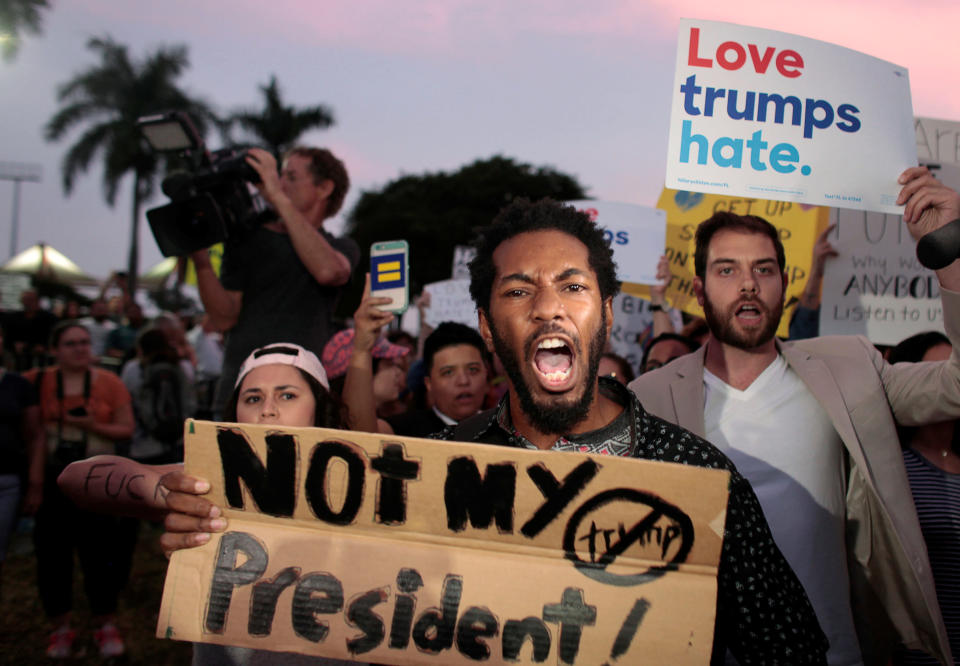 Trump protests