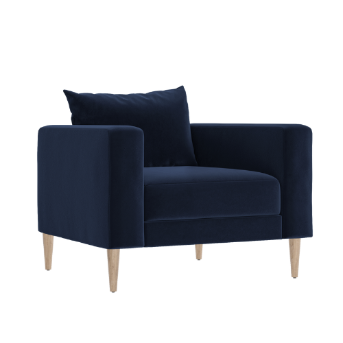 navy blue Sabai The Sssential Club Chair against white background