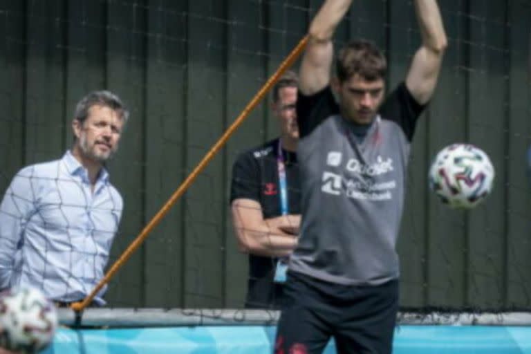 Luego del hecho, Federico visitó el entrenamiento de la selección danesa de fútbol