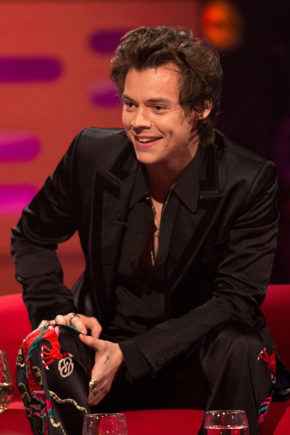 Appearing on the Graham Norton Show at The London Studios in London.