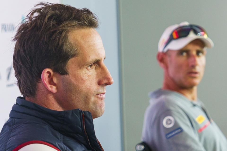 British skipper Sir Ben Ainslie could see his America's Cup challenge go legal after a bad tempered off water spat between organisers and Italian rivals over Covid rules © COR 36 | Studio Borlenghi