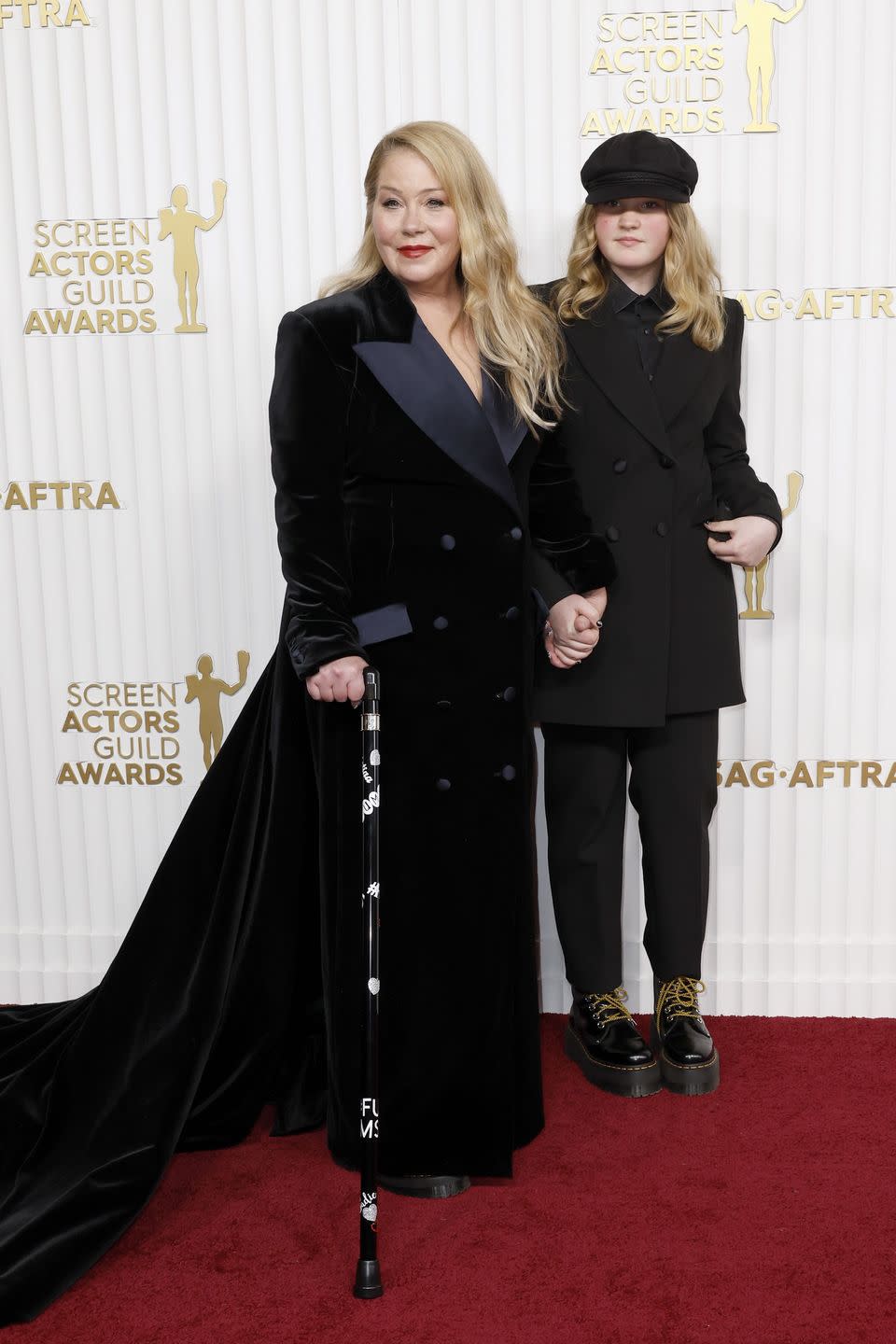 los angeles, california february 26 l r christina applegate and sadie grace lenoble attend the 29th annual screen actors guild awards at fairmont century plaza on february 26, 2023 in los angeles, california photo by frazer harrisongetty images