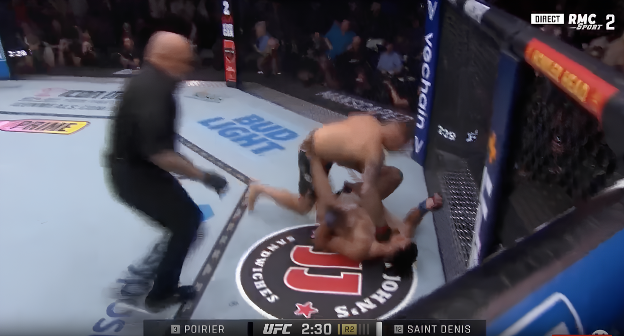 À l’UFC 299, Benoît Saint Denis a été mis KO par Dustin Poirier dès le deuxième round de leur combat.