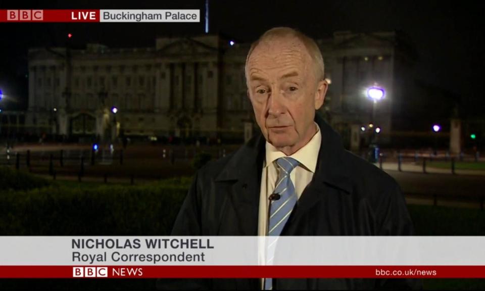 Nicholas Witchell said he ‘lost his train of thought’ during the television broadcast. (BBC)