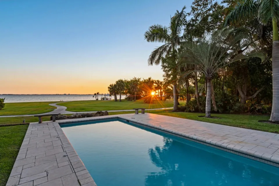 The waterfront pool. Coastal Home Photography