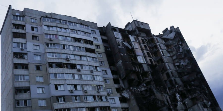 Consequences of the shelling of residential areas of Kharkiv