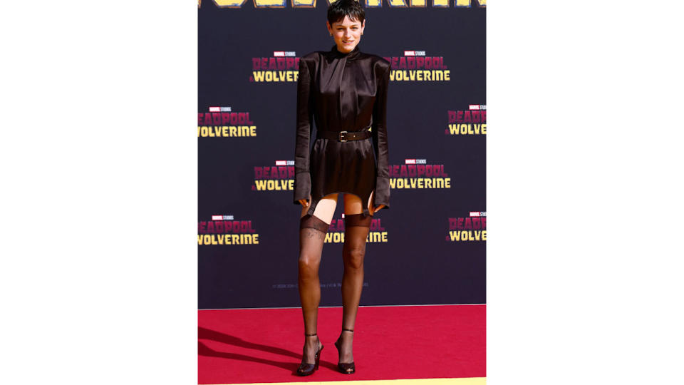 Emma Corrin attended the 'Deadpool & Wolverine' fan event in YSL and Cartier