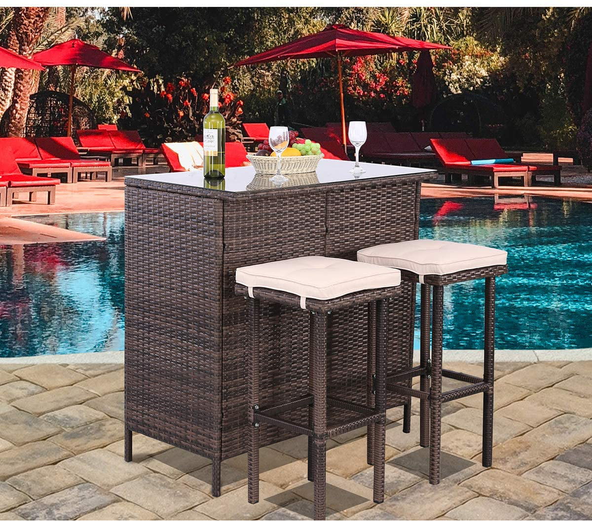 <p><a href="https://go.redirectingat.com?id=74968X1596630&url=https%3A%2F%2Fwww.walmart.com%2Fip%2FPolar-Aurora-3PCS-Patio-Bar-Set-with-Stools-Glass-Table-top-Wicker-Outdoor-Furniture-with-Cushions-for-Garden-Poolside-Beige%2F931575901&sref=https%3A%2F%2Fwww.goodhousekeeping.com%2Fhome-products%2Fg43829115%2Fbest-patio-outdoor-furniture-walmart%2F" rel="nofollow noopener" target="_blank" data-ylk="slk:Shop Now;elm:context_link;itc:0;sec:content-canvas" class="link rapid-noclick-resp">Shop Now</a></p><p>3-Piece Bar Set</p><p>walmart.com</p><p>$229.99</p>