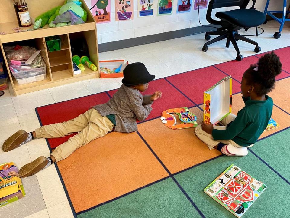 Pre-K students at Atlanta’s Charles Drew Charter Academy near the end of the 2022-23 school year.