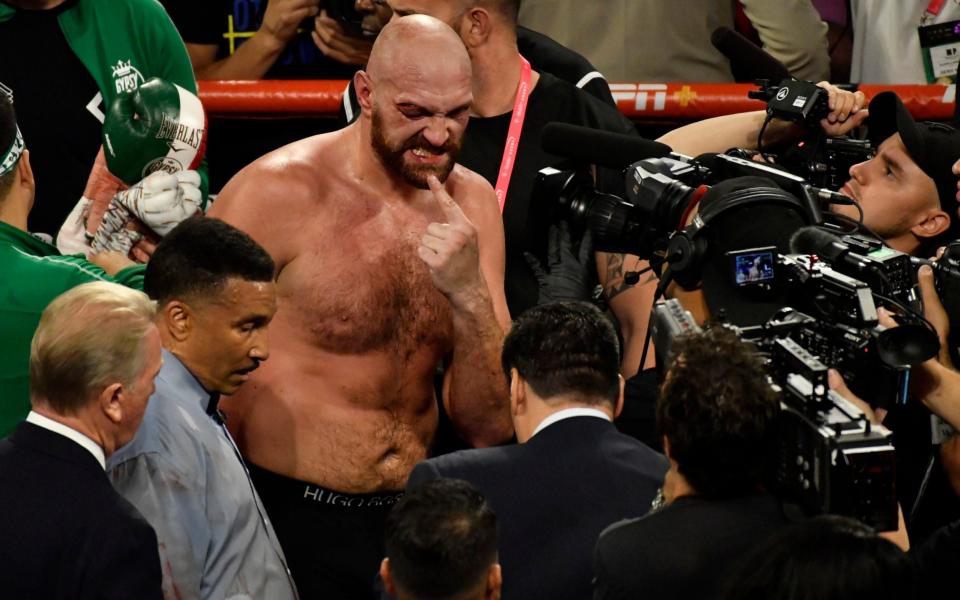 Fury was forced to scrap his way to a gory unanimous decision over previously undefeated Wallin - Getty Images North America