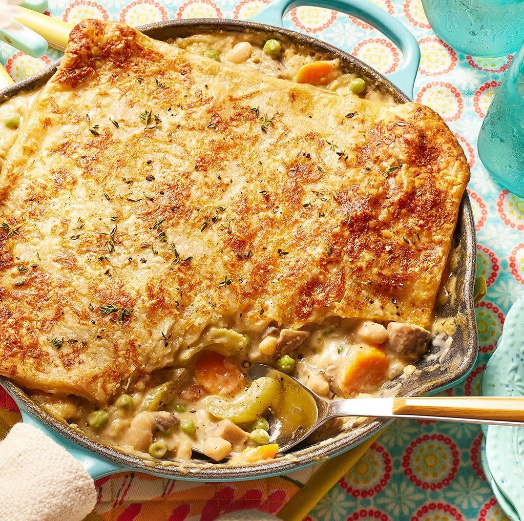 healthy vegetarian pot pie casserole