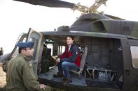 Prime Minister Justin Trudeau takes a helicopter tour of the devastation during a visit to Fort McMurray, Alta., on Friday, May 13, 2016, to see first-hand the devastation caused by the wildfire that forced the evacuation of the city. THE CANADIAN PRESS/Jason Franson