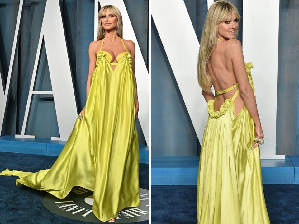 Heidi Klum at the Vanity Fair Oscars party in Beverly Hills, California, on March 27, 2022.