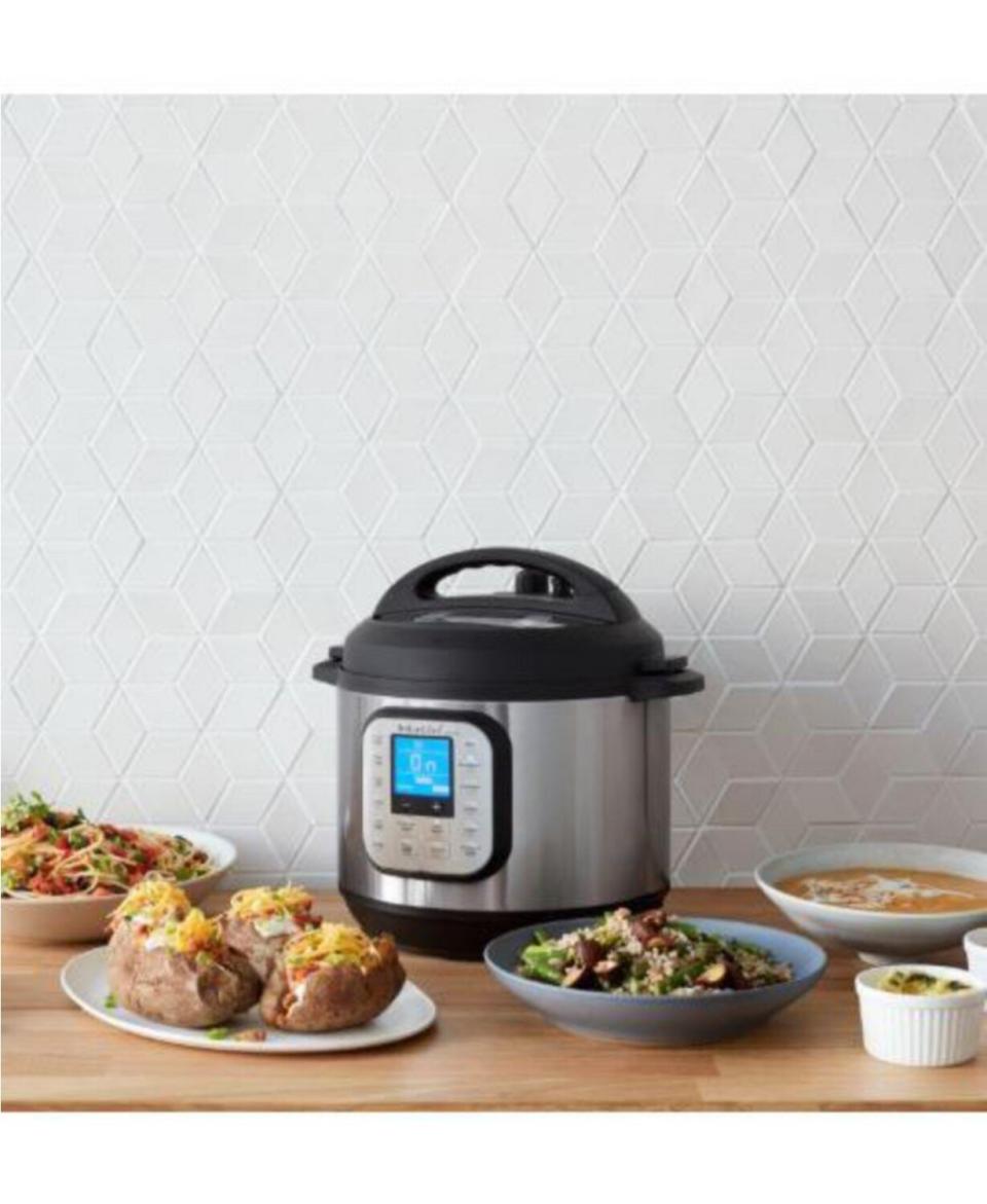 The Instant Pot Duo Nova 8-quart is large enough to serve up eight people and includes 14 programmable one-touch options. <a href="https://fave.co/3nR27FC" target="_blank" rel="noopener noreferrer">Normally $150, get it on sale for $70 at Macy'</a>s right now.