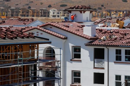 FILE PHOTO: Development and construction continues on a large scale housing project of over 600 homes in Oceanside, California