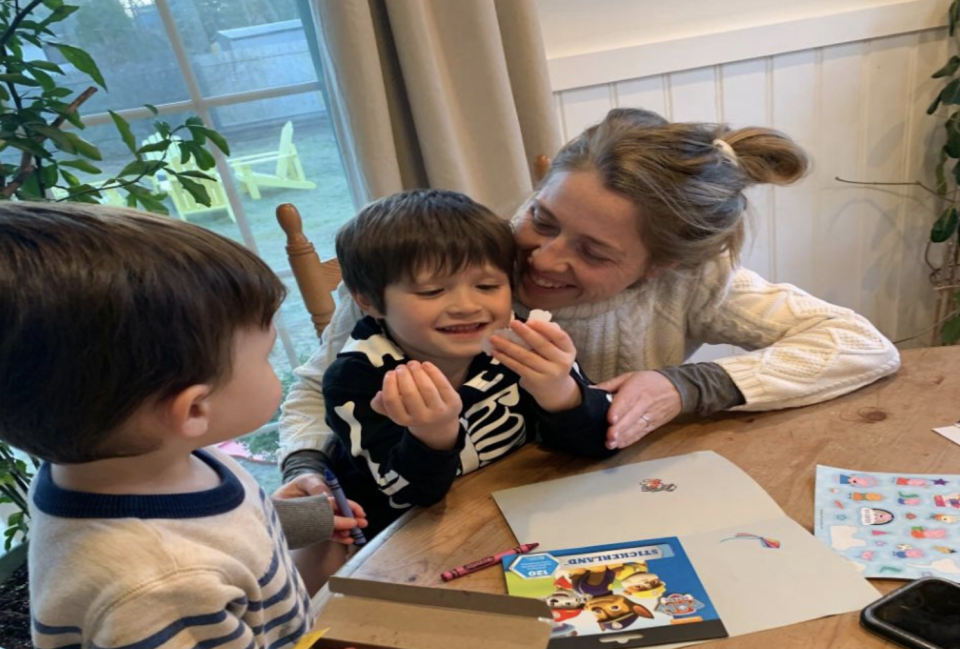 Kristen Teodoro speaks out on the challenges of homeschooling her son Hudson while also working and caring for his 1-year-old brother. (Photo: Kristen Teodoro)