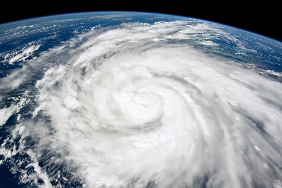 NASA在國際太空站拍攝的伊恩颶風影像。圖片來源：NASA／Getty Images