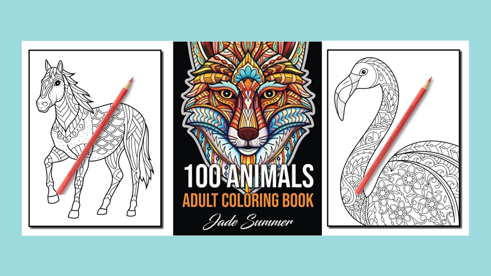 Gifts Under $30: 100 Animals Adult Coloring Book by Jade Summer