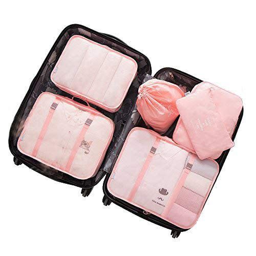 6 Set Packing Cubes, Travel Luggage Packing Organizers