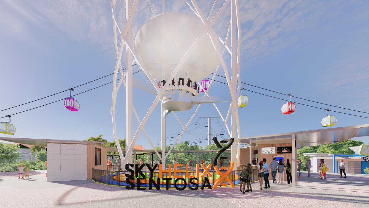 SkyHelix, which is Singapore’s highest open-air panoramic ride, offers a 360° view of Sentosa and its environs. (Image: Mount Faber Leisure Group))