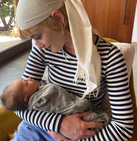 Esther McGregor Instagram Esther McGregor holding her brother Laurie McGregor.