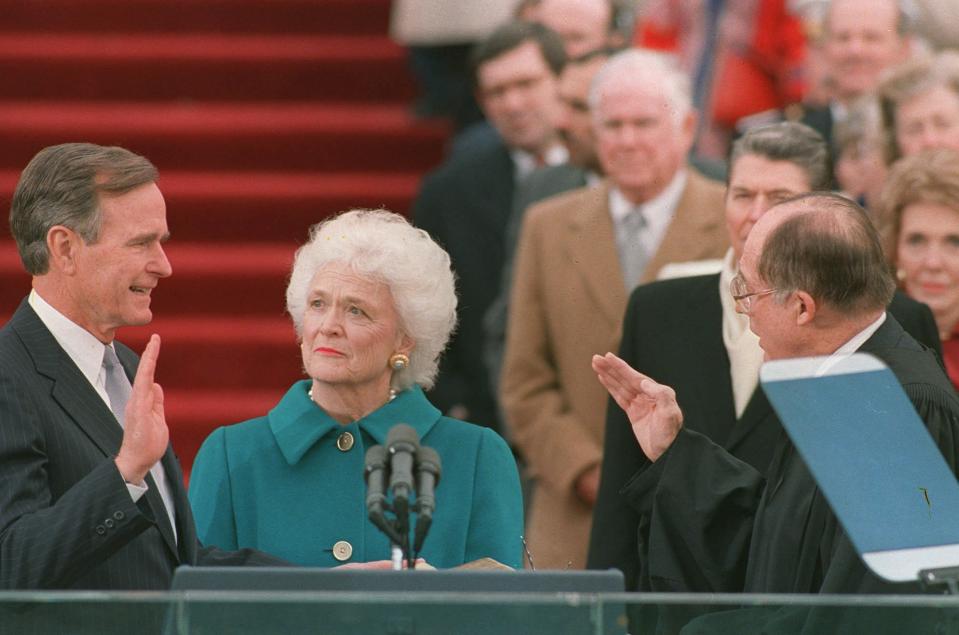 George Bush with Barbara Bush