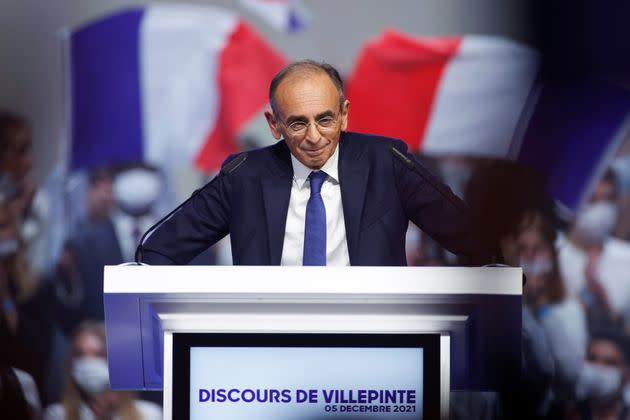 Eric Zemmour lors de son premier meeting de candidat en décembre 2021.  (Photo: Christian Hartmann via Reuters)