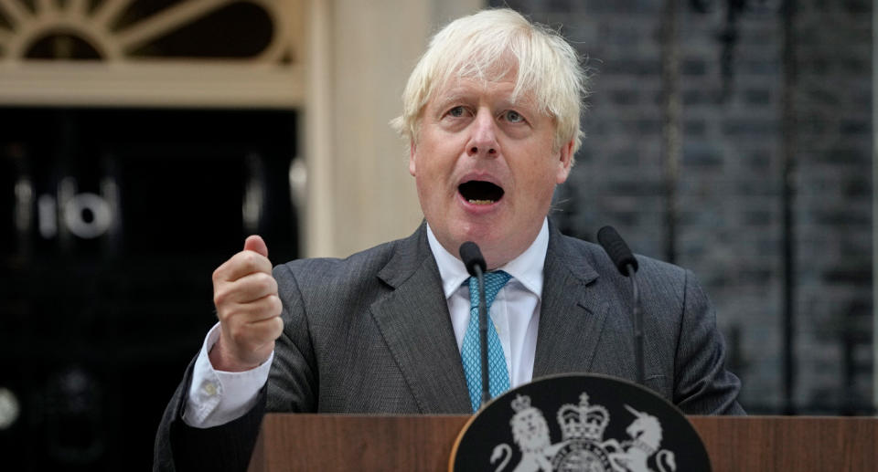 Former PM Boris Johnson British politics