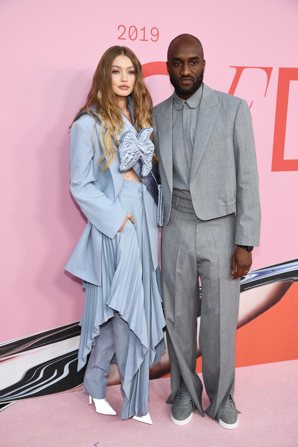 <h1 class="title">Gigi Hadid in Louis Vuitton and Lorraine Schwartz jewelry and Virgil Abloh</h1><cite class="credit">Photo: Getty Images</cite>
