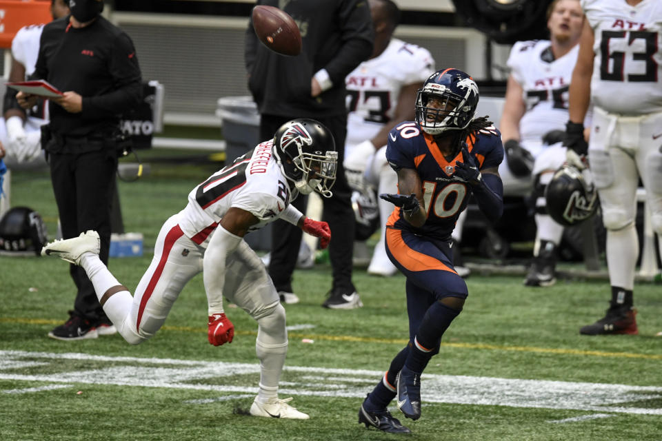 Jerry Jeudy (10) of the Denver Broncos 