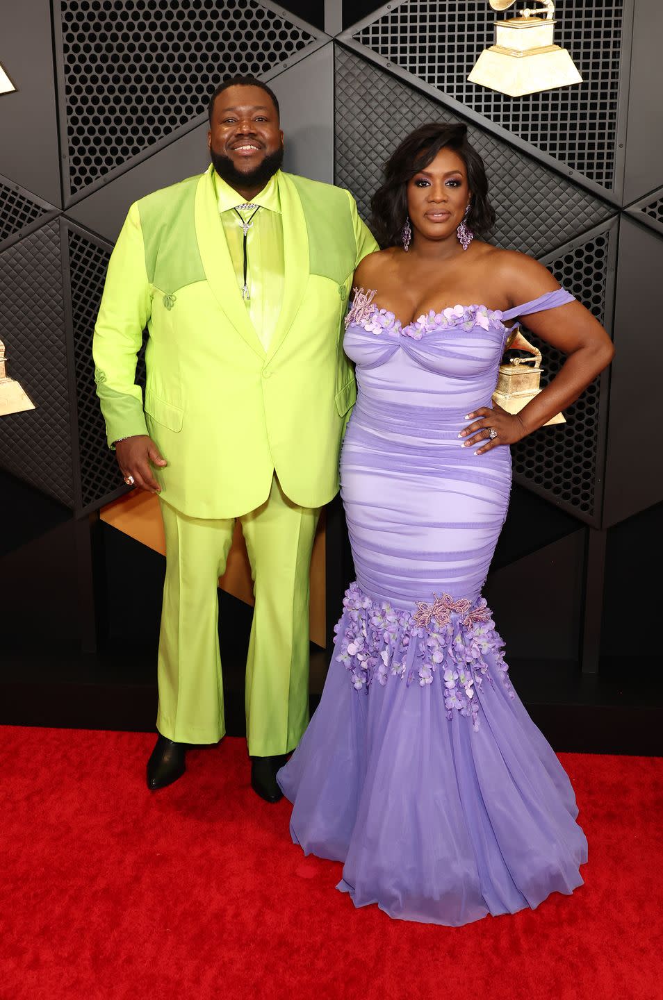 michael trotter jr and tanya trotter at 66th grammy awards