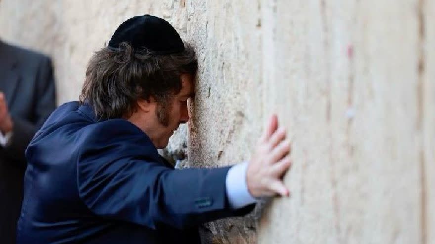 En febrero, Javier Milei estuvo de visita en Israel durante tres días