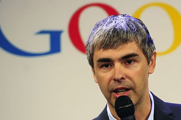 Google, co-founded by Larry Page (above) and Sergey Brin, wants to become one of the dominant smartphone players: AFP/Getty Images