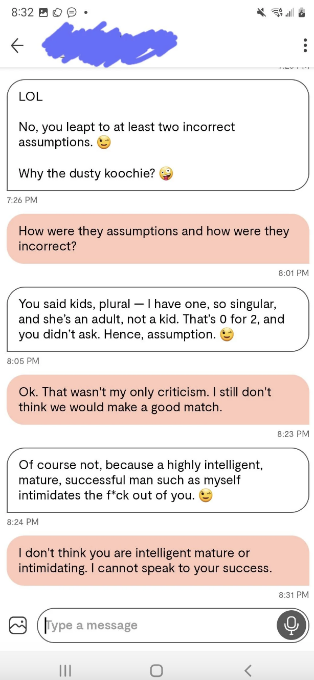 Man insisting that he's a "good dating match"