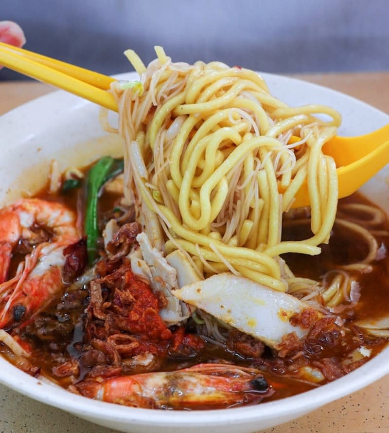 A bowl of Penang Delights’ Prawn Mee