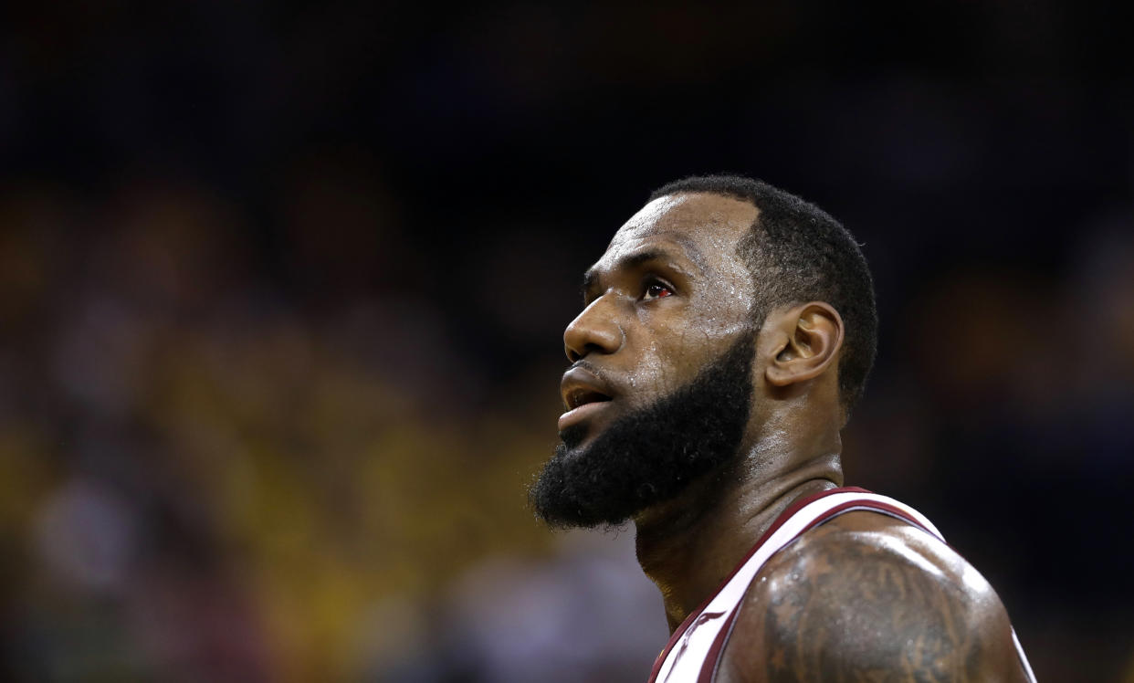 LeBron James is in Los Angeles. (AP Photo/Marcio Jose Sanchez, File)