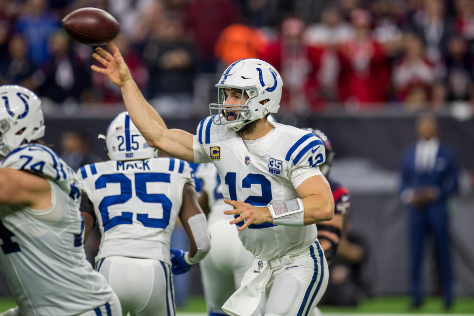 Andrew Luck has been helped by solid Colts’ defensive displays on their run to the playoffs