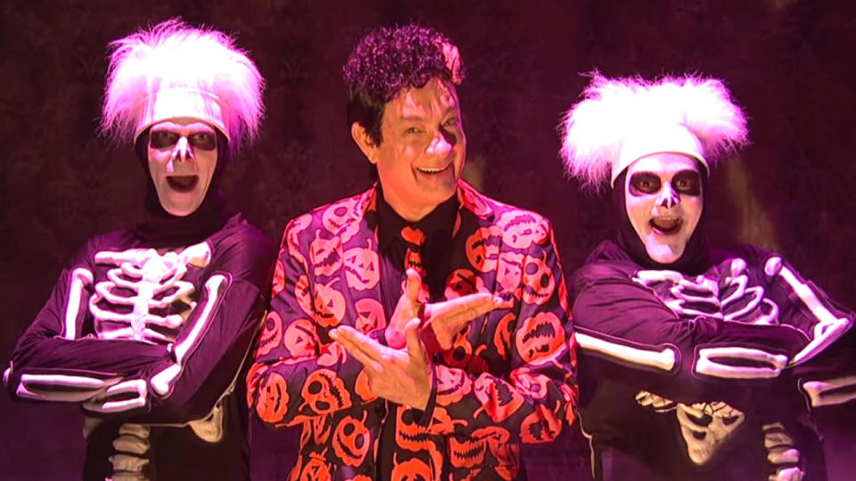 Tom Hanks as David S. Pumpkins on Saturday Night Live