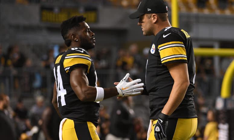 Ben Roethlisberger and Antonio Brown of the Pittsburgh Steelers.