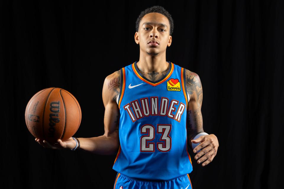 Former Thunder guard Tre Mann said OKC fans "showed a lot of love and support while I was here, so I'm grateful for that."