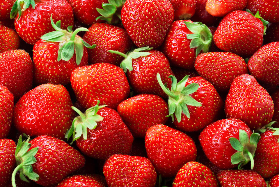 Strawberry background. Strawberries. (Getty Images)