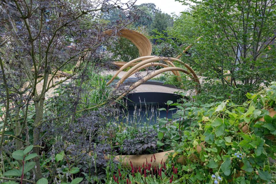 <p><strong>FEATURE GARDEN | (not judged)</strong></p><p>Designed by Arit Anderson, this garden illustrates how gardening and growing plants provides hope and joy, as we enjoy the fruits of our labour as our plants flourish and grow. </p>