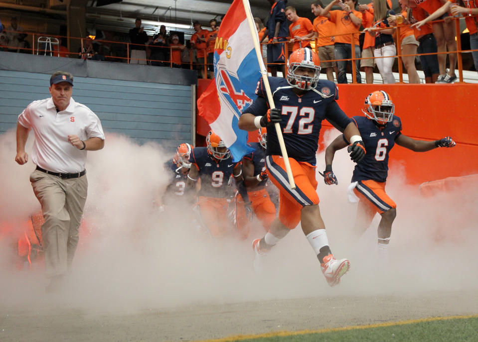 Doug Marrone's resume of rebuilding teams began at Syracuse, his alma mater. (Getty Images) 