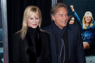 <p>En 1976, Melanie Griffith a épousé Don Johnson à Las Vegas. Le couple est alors resté marié pendant six mois. Les deux stars se sont remariées en 1989 avant de divorcer pour la seconde fois en 1996. De leur union est née l’actrice Dakota Johnson, héroïne de “50 Nuances de Grey”. Crédit photo : Getty Images </p>