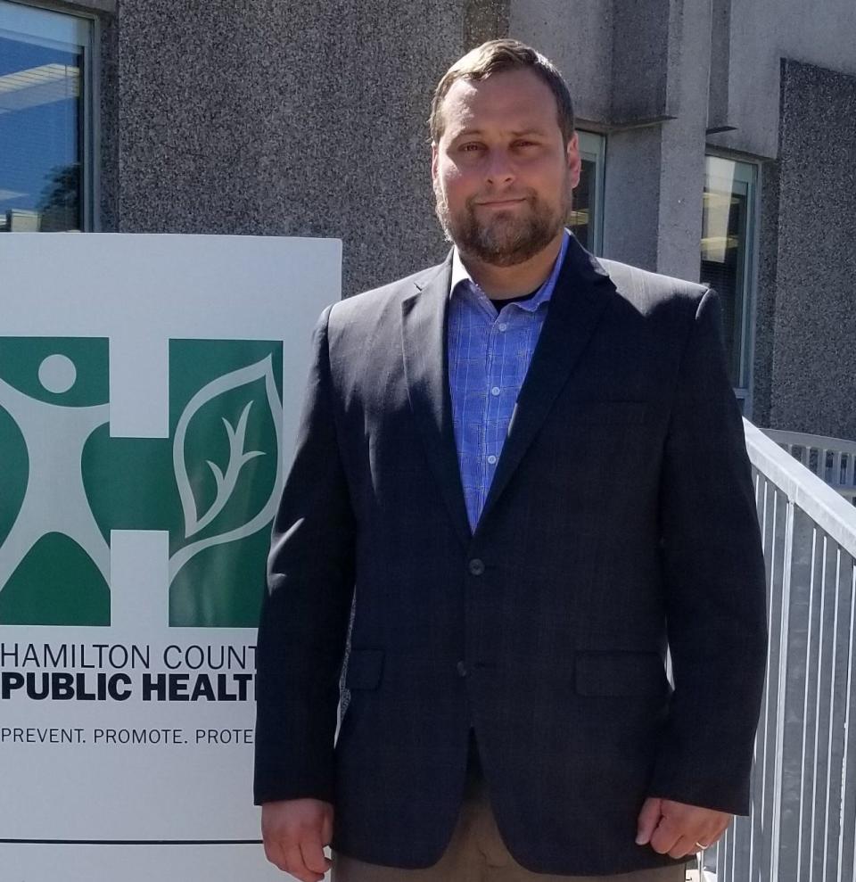 Hamilton County Health Commissioner Greg Kesterman stands outside Hamilton County Public Health department.