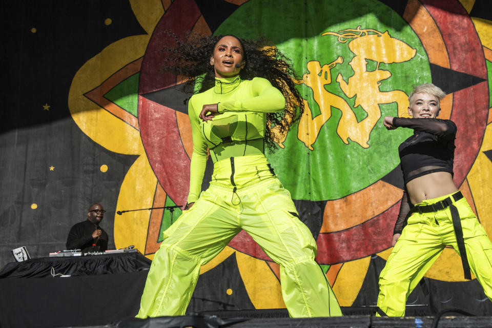 Ciara performs at the New Orleans Jazz and Heritage Festival on Thursday, April 25, 2019, in New Orleans. (Photo by Amy Harris/Invision/AP)