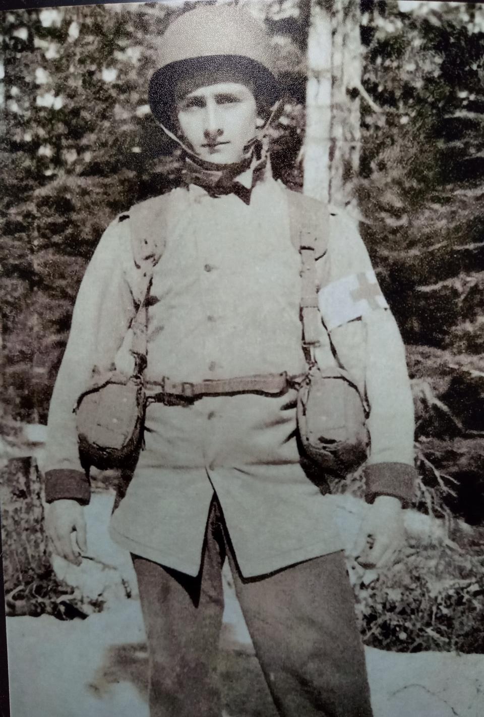 Pfc. Tony Battaglia served as an Army battlefield medic in the Aleutian Islands in World War II.